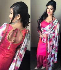 Black And Pink Patiala Suit Pin On Gallary