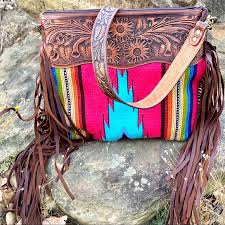 Maybe you would like to learn more about one of these? Bags Wool Saddle Blanket Tooled Leather Fringe Purse Poshmark