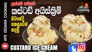 Daha az deneyimli olmasına rağmen benden bile iyi. à¶ à¶¯à¶» à·à¶¯à¶± à¶à· à¶§à¶© à¶à¶º à· à¶ à¶» à¶¸ Home Made Custard Ice Cream Recipe By Ape Gedara Cooking Youtube