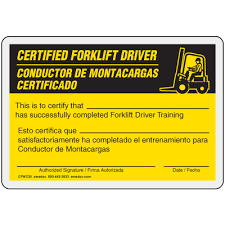 So that you can try it out first, and if you are not happy, you can return it. Bilingual Certified Forklift Driver Card Certification Card Emedco Com