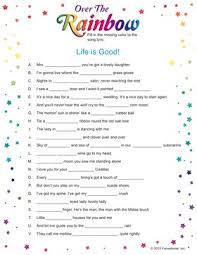 Hope you're ready to rock! Over The Rainbow Song Lyrics Quiz Play The Song For The Kiddos And See Who Was L Easy Birthday Party Games Christmas Games For Kids Games For Kids Classroom