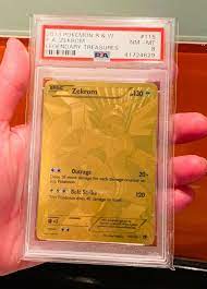 This card's colors are muted, as the gold overpowers any other color on the card. Pokemon Psa 8 Nm Mint B W Legendary Treasures Zekrom G