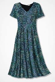 Scattered Dots Fit And Flare Dress Coldwater Creek Clothes Clothes For Women Fit And Flare Dress