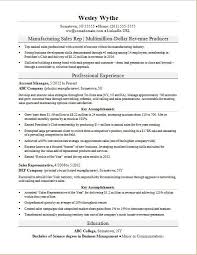 Why use the executive template? Manufacturing Sales Rep Resume Sample Monster Com