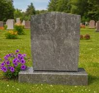 Green Granite Monument (24x24x6) Polished Headstone with Base MN-116