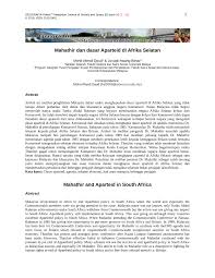 Check spelling or type a new query. Pdf Mahathir Dan Dasar Aparteid Di Afrika Selatan Utk Jurnal Geografia Online Jun 2016