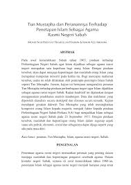 3.bagaimana latar belakang dari agama islam? Pdf Tun Mustapha Dan Peranannya Terhadap Penetapan Islam Sebagai Agama Rasmi Negeri Sabah