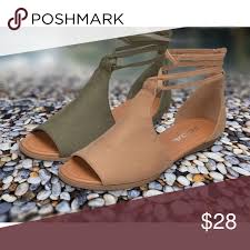 1 Left Nwt Olive Peep Toe Mini Wedge Sandal Boutique Clothes Design Fashion Design Fashion Tips