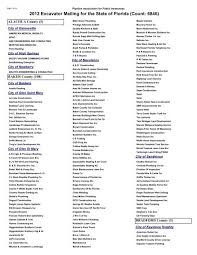 The owners of this franchise attribute their growth and financial success. 2012 Excavator Mailing For The State Of Florida Pipeline Association