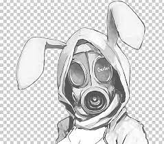 Gas Mask Bunny Drawing Png Art Artwork Automotive Design Black And White Cartoon Gas Mask Drawing Gas Mask Art Gas Mask Tattoo