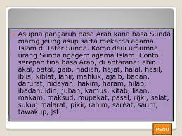 Jan 02, 2021 · kecap serepan tina basa indonesia umumna urang sunda teh nggunakeun dua basa dwibahasawan dina hirup kumbuh sapopoena nyaeta basa sunda jeung basa indonesia. Kecap Serepan Sumber Indonesia Jawa Arab Walanda Sansakerta Kawi Ppt Download
