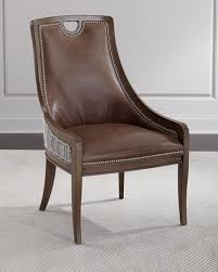 Fine dining starts with this handsome chair that's so comfortable guests will want to linger long after supper. Nailhead Dining Chair Horchow Com