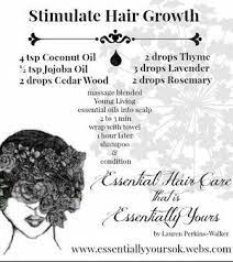 Massaging rosemary oil on the scalp and hair can help in increased blood circulation and the flow of hair growth nutrients into the hair follicles. Oils For Hair For Dh 1 2 C Coconut Oil 15 Drops Cedarwood 29 Drops Lavender And 4 Frankincense Pe Essential Oils For Hair Hair Care Growth Hair Essentials