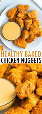 Healthy Baked Chicken Nuggets Recipe Chicken Nugget Recipes Baked Healthy Baked Chicken Baked Chicken Nuggets