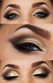 Black And Gold Eye Makeup Step By Step Pin On Wedding Makeup