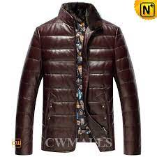 Fur Leather Down Filled Jackets For Men Cw846053 Leather Jacket Outfit Men Leather Jacket Men Mens Jackets