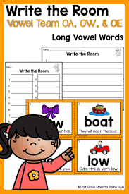 Your Students Will Love This Write The Room Long Vowel Team Oa Ow Oe Phonics Literacy Center This Lite Vowel Team First Grade Words Phonics Literacy Center