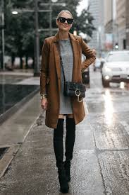 Look, if there's one thing you should be spending more this is the coat every influencer seems to own this winter. Pin By Catherine On Ladies Fashion Jackson Simple Winter Outfits Gray Sweater Dress Outfit