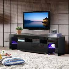 Explore wide selection of products from top brands. Mecor Modern Black Tv Stand With Led Lights High Gloss Tv Stand For 65 Inch Tv Led Tv Stand With Storage And 2 Drawers Prices Shop Deals Online Pricecheck