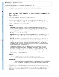 PDF) Disco funerals: A risk situation for HIV infection among youth in  Kisumu, Kenya