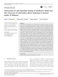 2 october 2020 (india) see more ». Pdf Assessment Of Self Reporting Reading Of Medicine S Labels And The Resources Of Information About Medicines In General Public In Malaysia