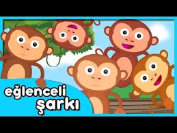 5 Kucuk Maymun Yatakta Ziplamis Sayilari Ogreten Cocuk Sarkisi Youtube Maymunlar Faaliyetler Cocuk