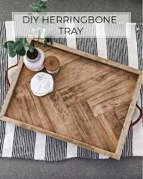 First i've made a project. Diy Wooden Herringbone Tray Crafted By The Hunts