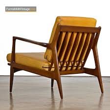You are looking at a very nice and rare selig high back lounge chair in teak with what i was told is the original blue upholstered cover(although the fagas straps have been replaced with lawn chair webbing at some point. Vintage Danish Modern Ib Kofod Larsen For Selig Leather Lounge Chair