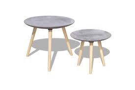 Shop our various styles, shapes & colors collection with the guaranteed lowest coffee table sets bring a classic touch to any family living area and at lastman's bad boy, you'll find the right occasional set that fits your style and needs. Two Piece Side Table Coffee Table Set 55 Cm 44 Cm Concrete Grey Matt Blatt