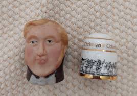 David Copperfield And Christopher Columbus Thimble Silver White & Gold