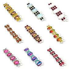 Bi Color Tourmaline Blue Topaz 925 Sterling Silver Bracelet 7 8 Gp 1011 1020 Ebay Sterling Silver Bracelets Sterling Silver Jewelry Necklace Silver Bracelet