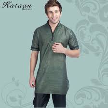 Mehndi Color Half Sleeve Kurti Mens Tops Mens Tshirts Half Sleeves