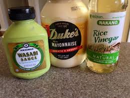 Great on almost any fish, and tasty on veggies. Mahi Mahi Tacos With Tropical Salsa Wasabi Aioli Wasabi Recipes Fish Recipes Food