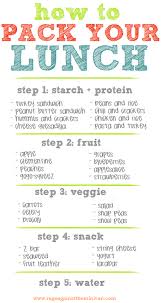 healthy pack your own lunch chart nice idea for quick and