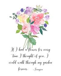 Tennyson Poetry Quote Art If I Had A Flower Tennyson Quote Etsy Flower Quotes Flower Poetry Poetry Quotes