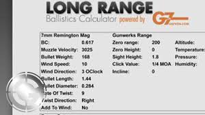 G7 Ballistics Long Range Calculator I Ballistics Com
