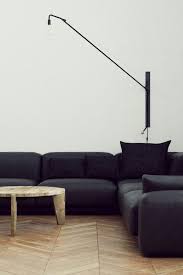 sleek interior with fantastic chevron floor nordic design chevron floor black and white interior dark sofa