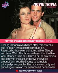 Movie Trivia: The Year of Living Dangerously (1982) 🎥  #TheYearOfLivingDangerously #PeterWeir #BehindTheScenes #MelGibson  #SigourneyWeaver #Lovingthe80s