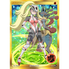Pokemon fictional characters shiny pokemon pokemon teams mario characters voltron lucario is a wonderful pokemon. Korrina Mega Lucario Fighting Energy Pigreak Custom Pokemon Card Zabatv