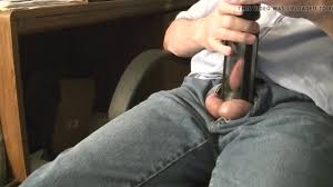 Estim, penis pump, stroking, orgasm