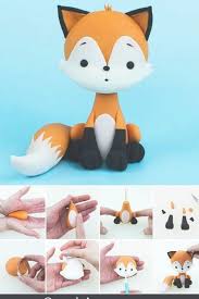 Free Tutorial How To Make Step By Step Cake Topper Fondant Gum Paste Figure Figurine Woodland Animals Fox Cake Fox Cake Toppers Fondant Cake Toppers