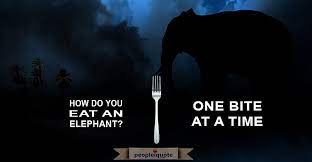 How Do You Eat An Elephant One Bite At A Time Dave Ramsey Motivational Quotes From Peopleiquote Com