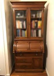 8 018 просмотров 8 тыс. Antique Victorian Solid Oak Cylinder Roll Top Secretary Desk And Bookcase Ebay