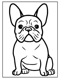 Printable Puppy Coloring Pages Kids Party Games Birthday Etsy In 2020 French Bulldog Drawing Bulldog Drawing Dog Coloring Page