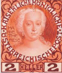 Design for the Anniversary Stamp Austrian with Empress Maria Theresa - Koloman Moser - WikiArt.org - design-for-the-anniversary-stamp-austrian-with-empress-maria-theresa-1908