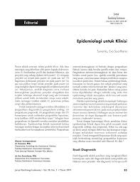 Pdf Epidemiologi Untuk Klinisi