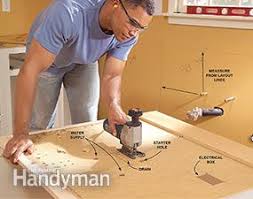 Cabinet blind corner with le mans right hand 450mm. How To Install Kitchen Cabinets Diy Family Handyman