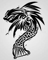 This high resolution design is suitable as a shoulder sleeve. How To Draw A Tribal Fish Tribal Koi Step By Step Drawing Guide By Dawn Dragoart Com