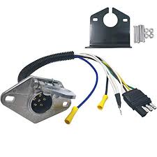 None of those are present on the outside plug at all. Exterior Accessories 5 Pin Trailer Wiring Harness With 48 Inch Wires Vehicle Side And Trailer Side Carrofix 5 Way Flat Trailer Wire Extension Male And Female Connector Automotive Hyundai Lighting Com Mk