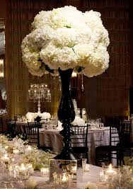 Black And White Centerpieces For Wedding Tables The Dramatic Look Of All White Centerpieces White Centerpiece Wedding Wedding Centerpieces